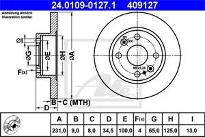 Bromsskiva, Bakaxel, mazda 323 c iv, 323 f iv, 323 s iv, mx-5 i, B461-26-251C, B461-26-251D, B4Y2-26-251, B4Y2-26-251A, B4Y2-26-251B, B4