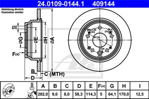 Bromsskiva, Bakaxel, honda cr-v ii, 42510-S9A-N00, 42510-SCA-E00