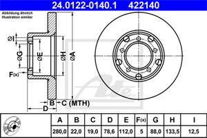 Bromsskiva, Framaxel, mercedes-benz, 601 420 01 72, 601 420 03 72, 601 421 03 12, 601 421 05 12, A 601 420 01 72, A 601 420 03 72, A 601
