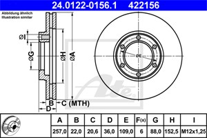 Bromsskiva, Framaxel, isuzu,opel,vauxhall, 5 69 801, 8-94172-376-1, 94172376