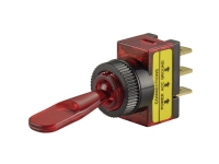 TRU COMPONENTS Vippbrytare för bil TC-R13-61B ILLUMINERAD RÖD 1 st