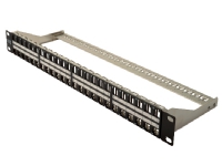 DIGITUS Professional DN-91424 - Patch-panel - CAT 6a - STP - svart, RAL 9005 - 1U - 19 - 48 portar
