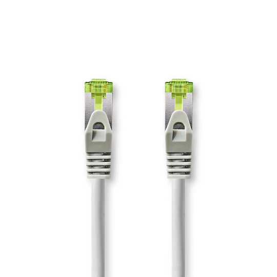 Cat 7 kabel | S/FTP | RJ45 hane | RJ45 hane | 1.00 m | Snagless | Rund | LSZH | Grå | Låda