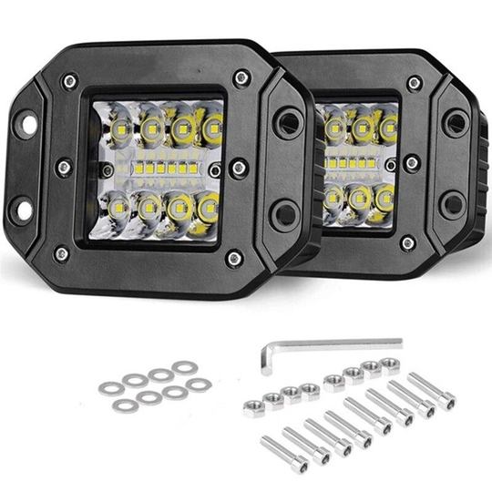 LED Ramp x 2, Infällda Arbetsljus 5" 4320lm IP68
