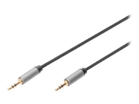 DIGITUS - Ljudkabel - stereo mini jack hane till stereo mini jack hane - 3 m - dubbelt skärmad - svart