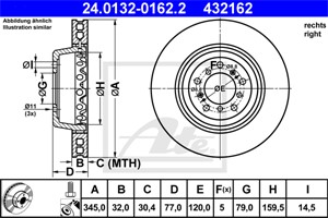 Bromsskiva, framaxel höger, bmw 5 [e39], 34 11 2 228 846, 34 11 2 282 804