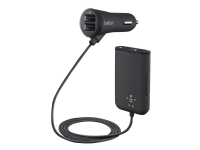 Belkin Road Rockstar - Strömadapter för bil - 36 Watt - 7.2 A - 4 utdatakontakter (USB) - svart