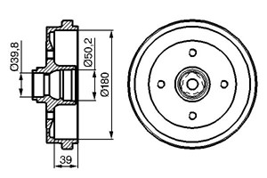 Bromstrumma, Bakaxel, audi,seat,vw, 171 501 615 B, 191 501 615 B