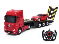 Mercedes-Benz Actros Fjernstyret Lastbil + Mercedes AMG GT Bil 2.4G Rød