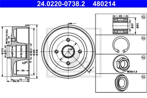 Bromstrumma, Bakaxel, opel corsa c, corsa c skåp/halvkombi, tigra twintop, vauxhall corsa mk ii, tigra twintop, 4 18 001, 9196290