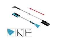 IWH Aluminium isskrapa infällbar , Softgrip (L x B x H) 77 x 15 x 11 cm Bil, SUV, Van, Husbil Blå