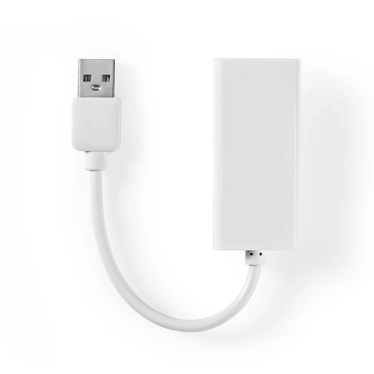 USB-nätverkskort | USB 2.0 | 100 Mbps | USB-A Hane | RJ45 Hona | 0.20 m | Rund | Guldplaterad | Bar koppar | Vit | Kuvert