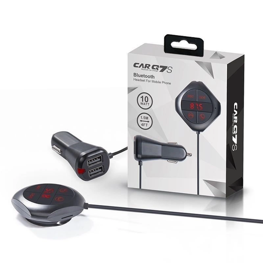 CARQ7S FM-sändare med Bluetooth-handsfree & dubbla USB-portar