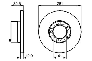 Bromsskiva, Framaxel, vw lt 28-35 buss i, lt 28-35 flak/chassi i, lt 28-35 skåp i, lt 40-55 flak/chassi i, lt 40-55 skåp i, 281 615 283