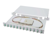 DIGITUS Professional DN-96321/3 - Fiberoptisk skarvbox - SC Duplex MM X 12 - grå, RAL 7035 - 1U - 19