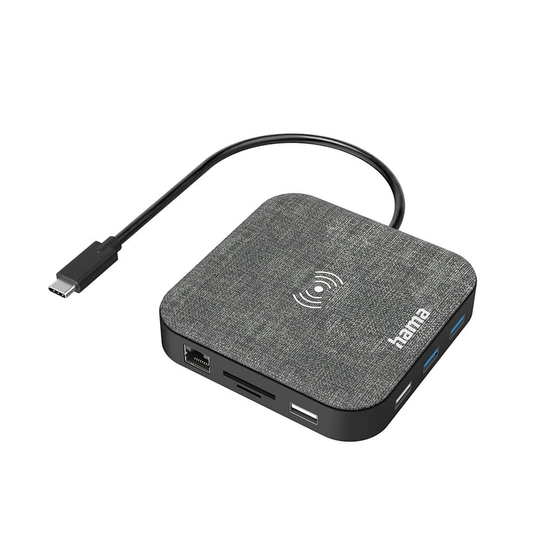 USB-C Hubb Multiport Qi-laddning 12 portar