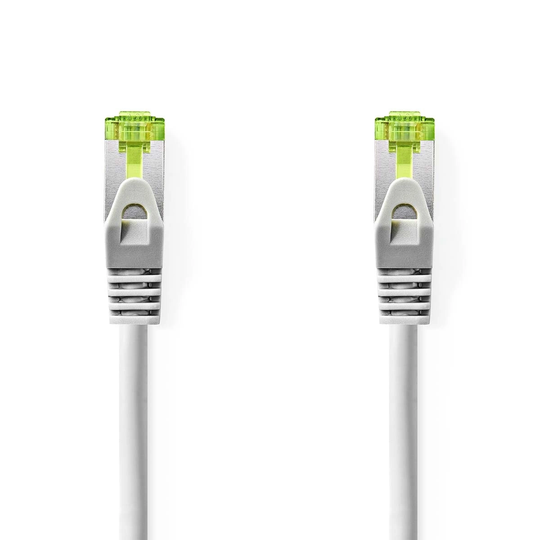 Cat 7 kabel | PiMF | RJ45 hane | RJ45 hane | 2.00 m | Snagless | Rund | LSZH | Grå | Kuvert