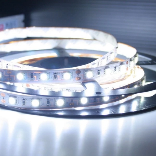 Vit LED-list med dubbelhäftande tejp, SMD, 60cm