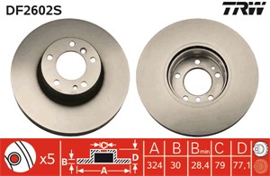 Bromsskiva, Framaxel, alpina b10, b10 touring, bmw 5 [e39], 5 touring [e39], 7 [e32, e38], 8 [e31], 1 159 602, 1 159 895, 1 159 916, 1 1