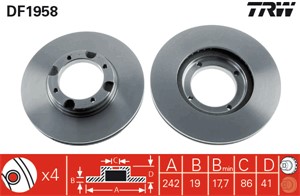 Bromsskiva, Framaxel, hyundai accent i, accent sedan, pony, pony / excel sedan, pony sedan, s coupe, 51712-21350, 5171221350DS, 51712-21