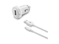 Bilens laddningssats Cellularline USB Lightning-kabel för bilen, 10 W, vit