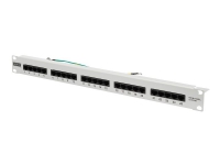 DIGITUS CAT 3 ISDN - Patch-panel - stativmonterbar - CAT 3 - RJ-45 X 25 - grå, RAL 7035 - 1U - 19