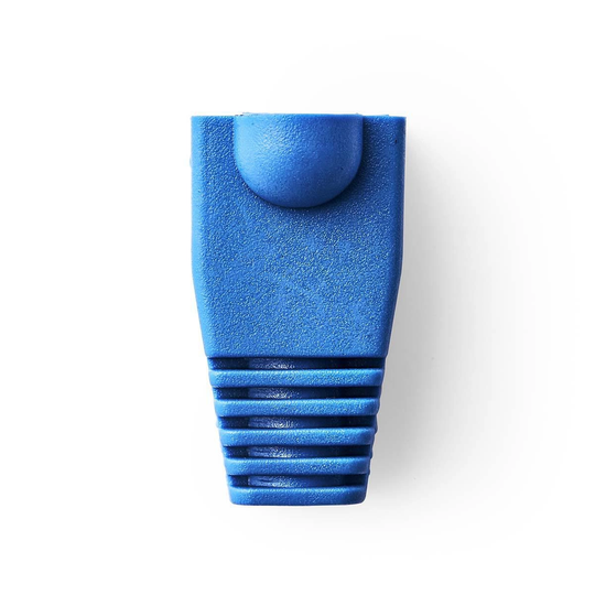 dragavlastningshylsa | RJ45 | 10 st. | PVC | Blå | Plastpåse