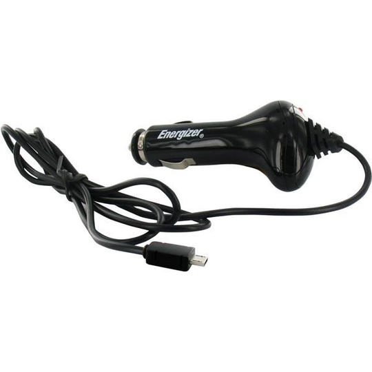 Energizer strömadapter från Cigguttag 12/24V till Micro-B, svart