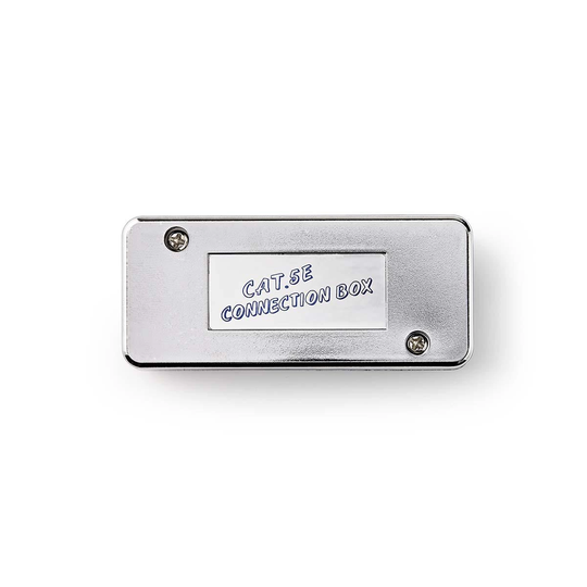 Nätverks kopplings box | RJ45 | PVC | Metall | Silver | Plastpåse