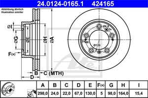 Bromsskiva, Framaxel, porsche boxster, 986 351 401 05