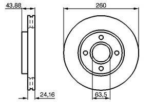 Bromsskiva, Framaxel, ford escort v, escort vi, escort cabriolet v, escort cabriolet vi, escort turnier v, orion iii, 5025950, 91AX 1125