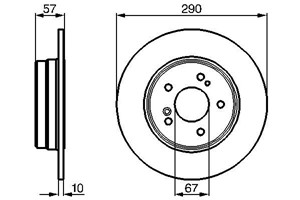Bromsskiva, Bakaxel, mercedes-benz sl [r129], 129 423 04 12 64, 129 423 04 12, A 129 423 04 12 64, A 129 423 04 12