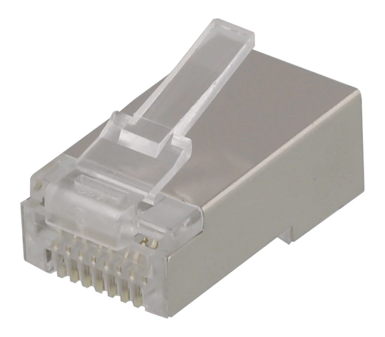 DELTACO RJ45 kontaktdon för patchkabel, Cat6, skärmad, 20-pack