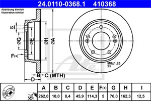 Bromsskiva, Bakaxel, hyundai,kia, 58411-3X300