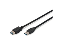 USB 3.0 forlængerkabel Digitus 3,0 meter sort