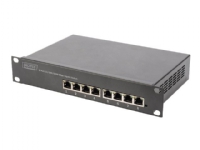 DIGITUS Professional DN-80114 - Switch - ohanterad - 8 x 10/100/1000 - väggmonterbar