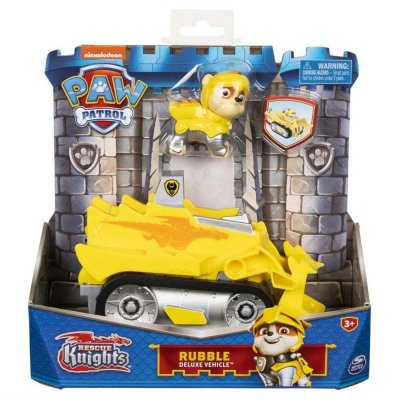 PAW Patrol räddnings riddare deluxe bil med Rubble Figur