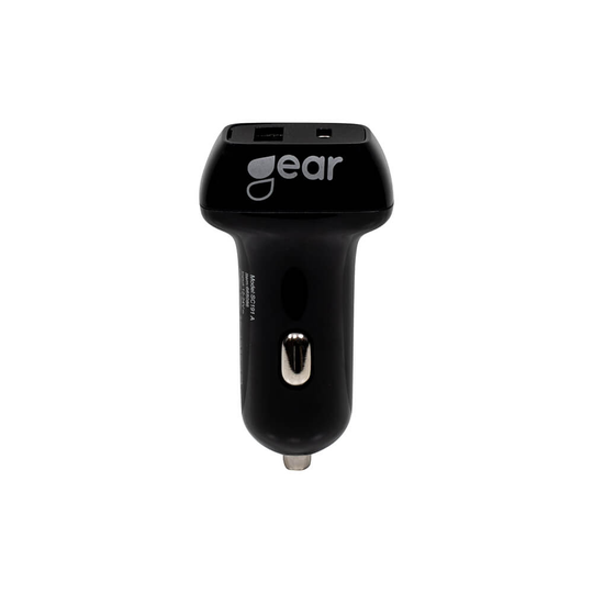 GEAR Laddare 12/24V 1xUSB-C + 1xUSB-A PD 20-30W + 2,4A Vit
