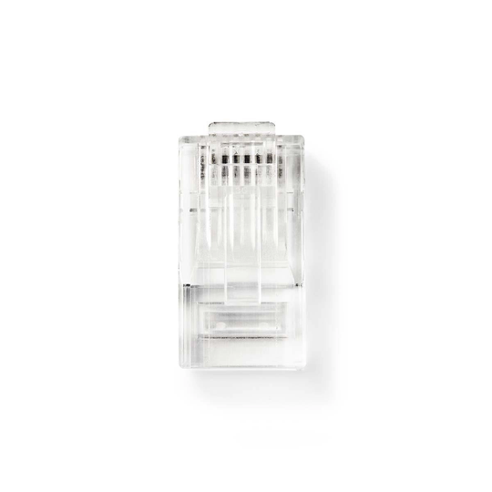 RJ45-kontakt | Hane | UTP CAT5 | Rak | Guldplaterad | 10 st. | PVC | Transparent | Plastpåse