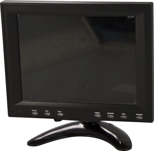 8 TFT-skärm med VGA-kontakt, fjärr, 12V