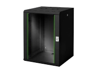DIGITUS Professional Unique DN-19 16U-6/6-SW - Skåp - väggmonterbart - svart, RAL 9005 - 16U - 19