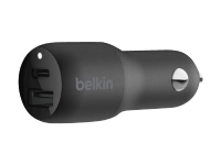Belkin BOOST CHARGE - Strömadapter för bil - 32 Watt - Fast Charge - 2 utdatakontakter (USB, 24 pin USB-C) - svart