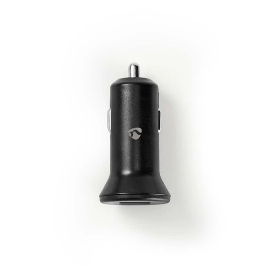 Billaddare | 4.8 A | 2 utgångar | USB-A | Svart