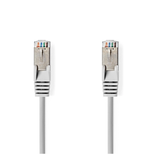Cat 6a kabel | SF/UTP | RJ45 hane | RJ45 hane | 5.00 m | Rund | PVC | Grå | Tag