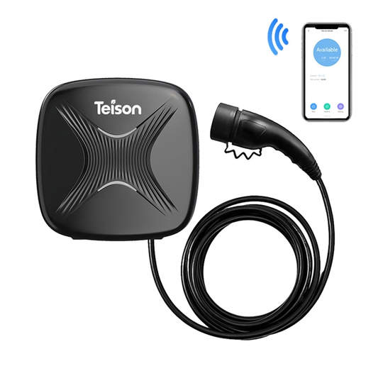 Teison, Elbilsladdare, Smart Laddbox till Elbil, 16A 3-fas, 11kw, WiFi