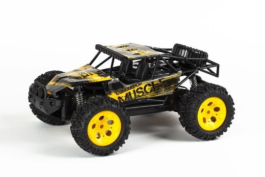 Muscle Off-Road 1:12 RC-Bil, 2,4GHz, Gul Metallic