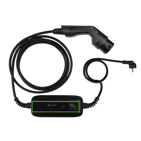 GREENCELL Laddkabel Elbil EV16 Typ2 Schuko 65m 36kW 10/16A LCD Svart IP66