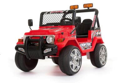 Elbil barn Safari Buffalo Jeep 12V Röd