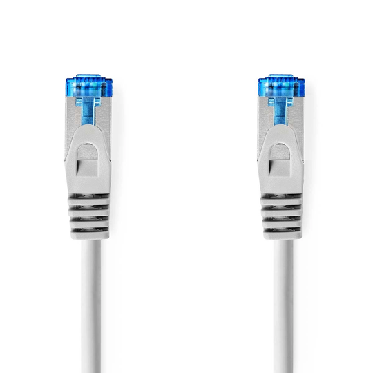 Cat 6a kabel | S/FTP | RJ45 hane | RJ45 hane | 2.00 m | Snagless | Rund | LSZH | Grå | Plastpåse