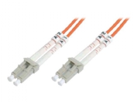 DIGITUS - Patch-kabel - LC multiläge (hane) till LC multiläge (hane) - 10 m - fiberoptisk - 50/125 mikron - OM3 - halogenfri